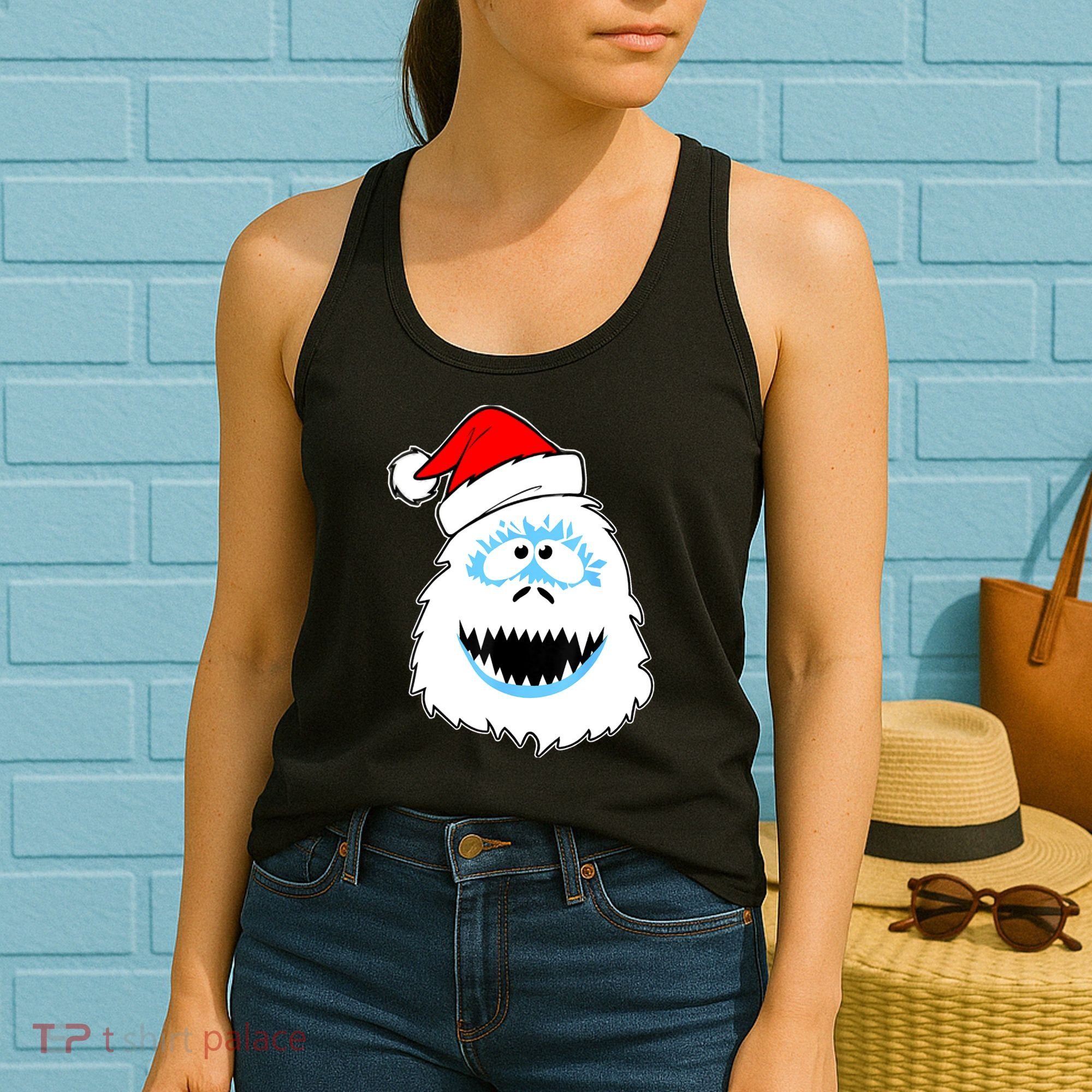 Funny Xmas Abominable Snowman Bigfoot Yeti Retro Christmas Women's Tank Top