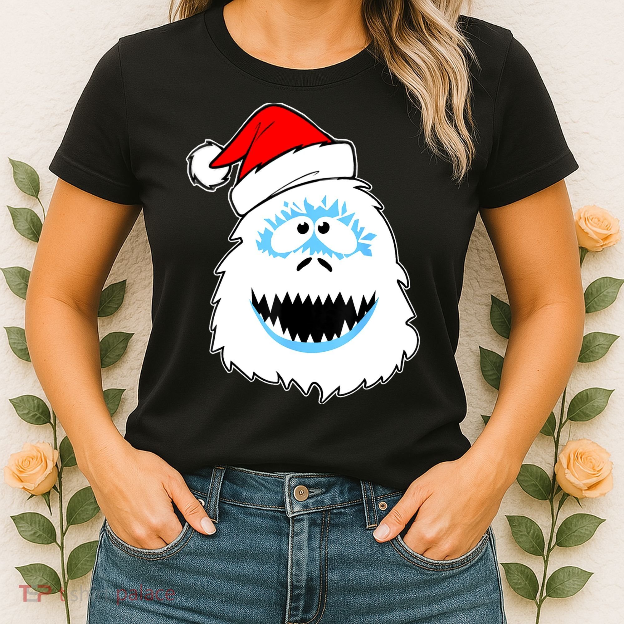 Funny Xmas Abominable Snowman Bigfoot Yeti Retro Christmas Women's T-Shirt