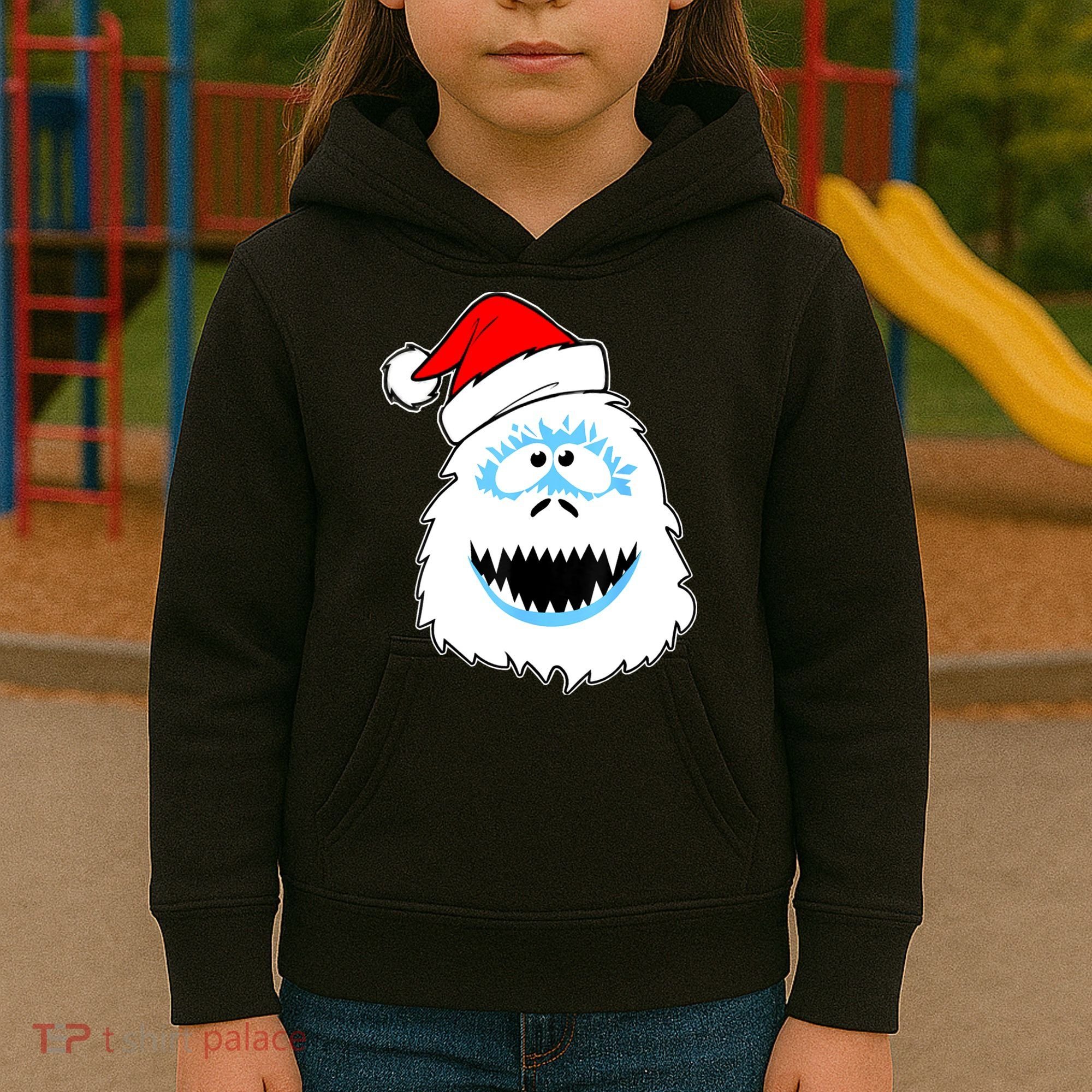 Funny Xmas Abominable Snowman Bigfoot Yeti Retro Christmas Kids Hoodie