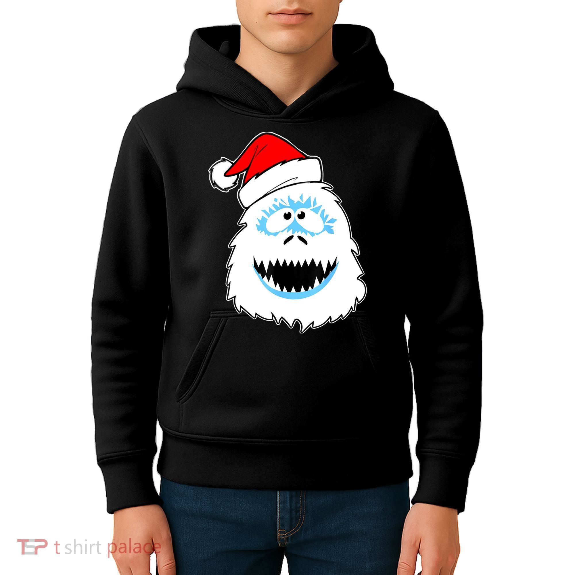 Funny Xmas Abominable Snowman Bigfoot Yeti Retro Christmas Kids Hoodie