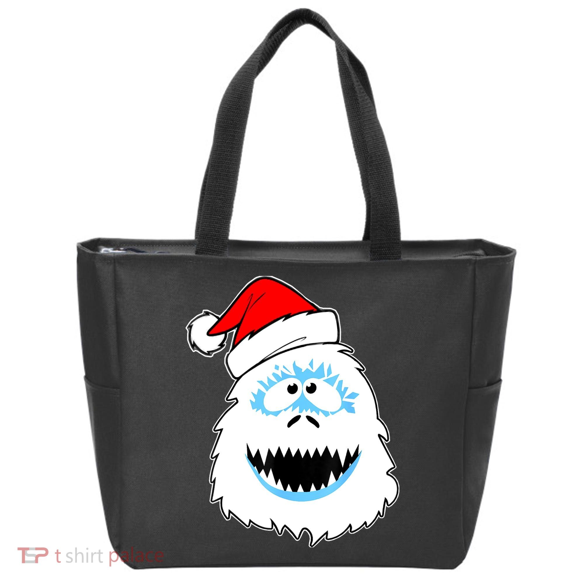 Funny Xmas Abominable Snowman Bigfoot Yeti Retro Christmas Tote Bag