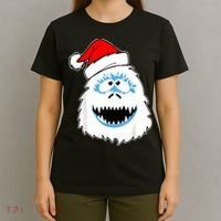 Funny Xmas Abominable Snowman Bigfoot Yeti Retro Christmas T-Shirt thumb 4