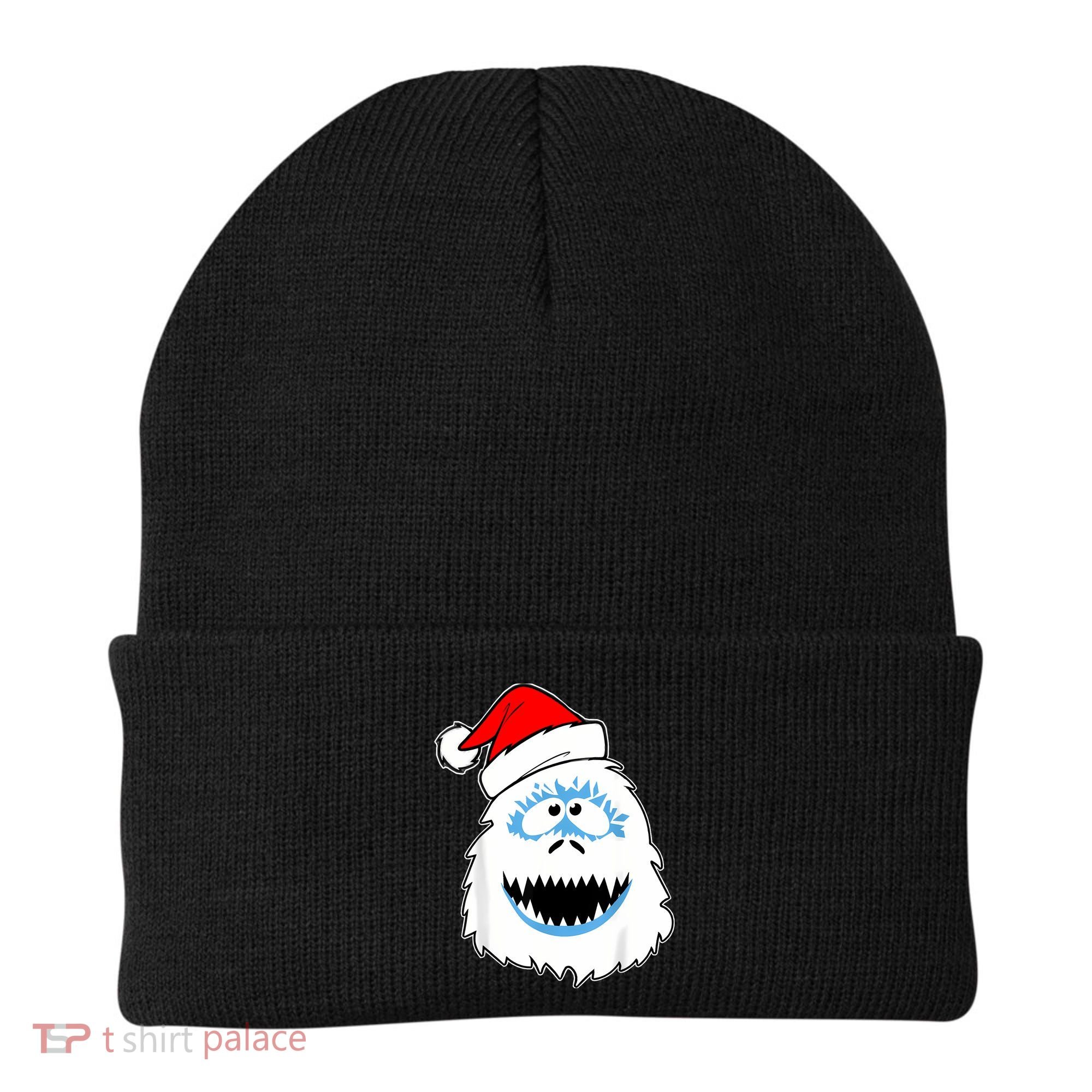 Funny Xmas Abominable Snowman Bigfoot Yeti Retro Christmas Beanie