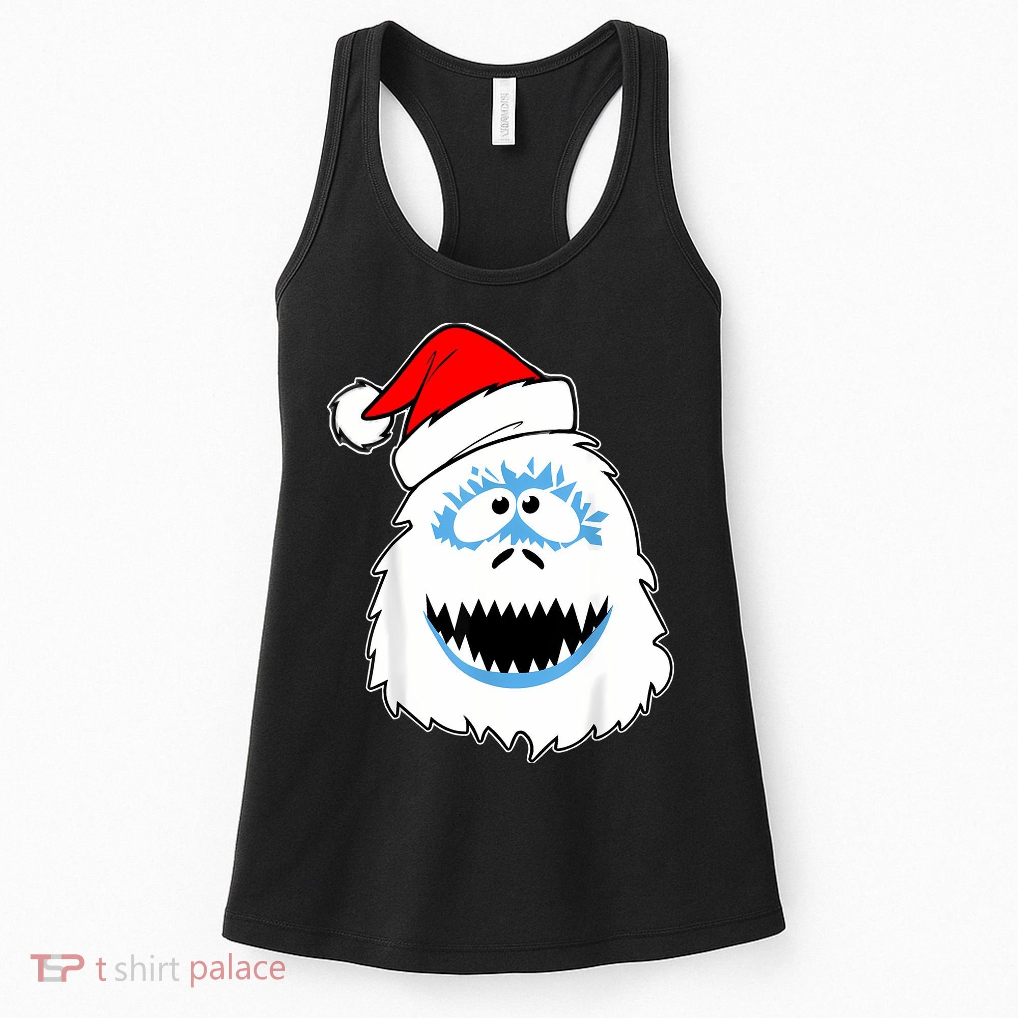 Funny Xmas Abominable Snowman Bigfoot Yeti Retro Christmas Women's Tank Top