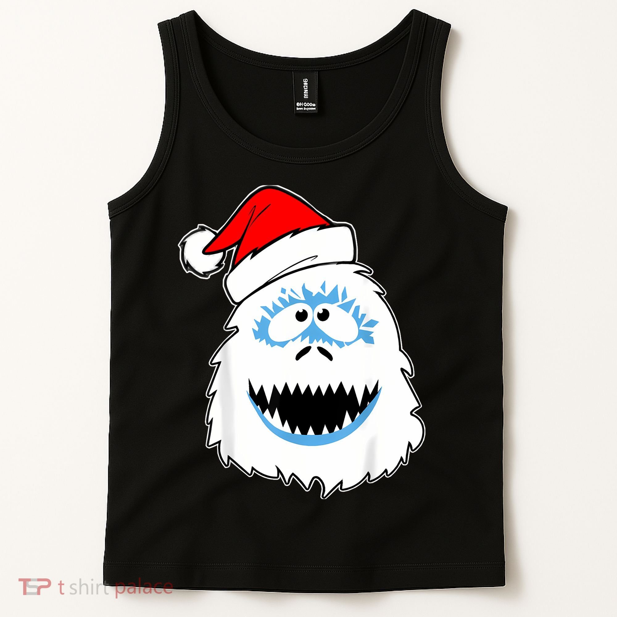 Funny Xmas Abominable Snowman Bigfoot Yeti Retro Christmas Tank Top