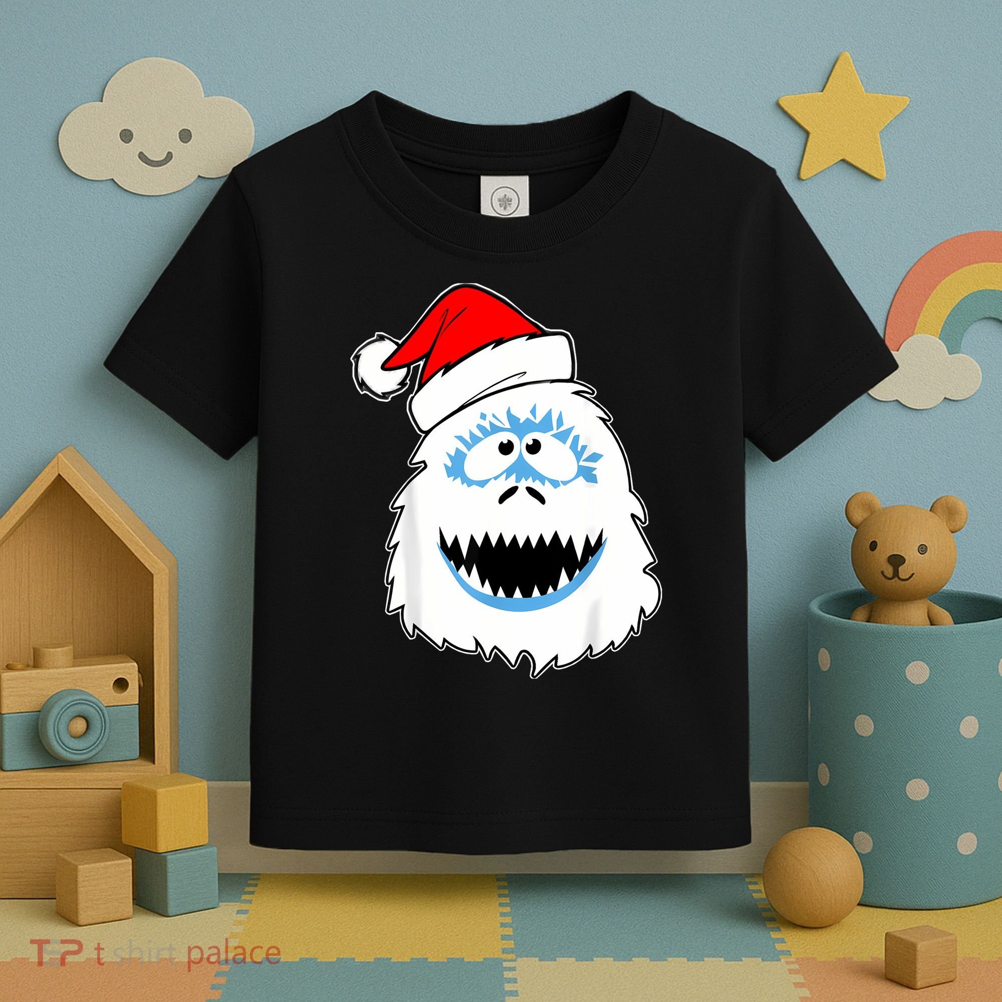 Funny Xmas Abominable Snowman Bigfoot Yeti Retro Christmas Toddler T-Shirt