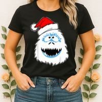 Funny Xmas Abominable Snowman Bigfoot Yeti Retro Christmas Women's T-Shirt thumb 2