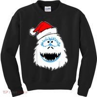 Funny Xmas Abominable Snowman Bigfoot Yeti Retro Christmas Kids Sweatshirt thumb 0