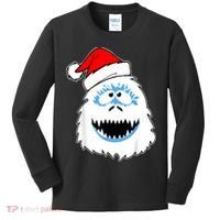 Funny Xmas Abominable Snowman Bigfoot Yeti Retro Christmas Kids Long Sleeve Shirt thumb 0