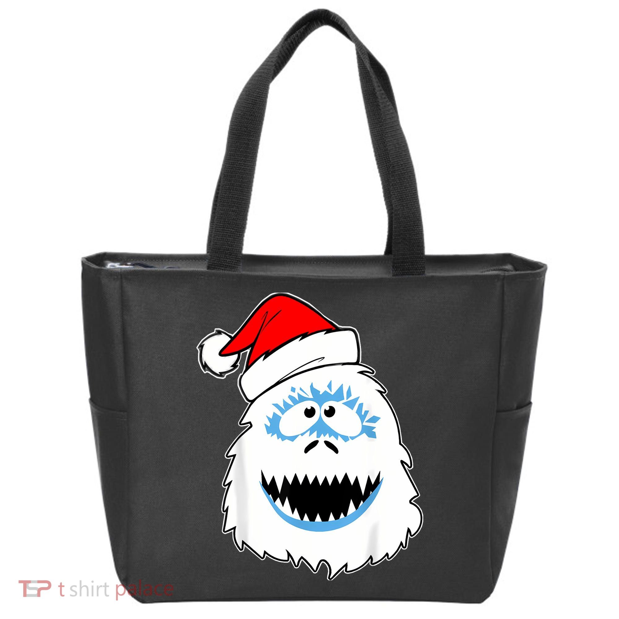Funny Xmas Abominable Snowman Bigfoot Yeti Retro Christmas Tote Bag