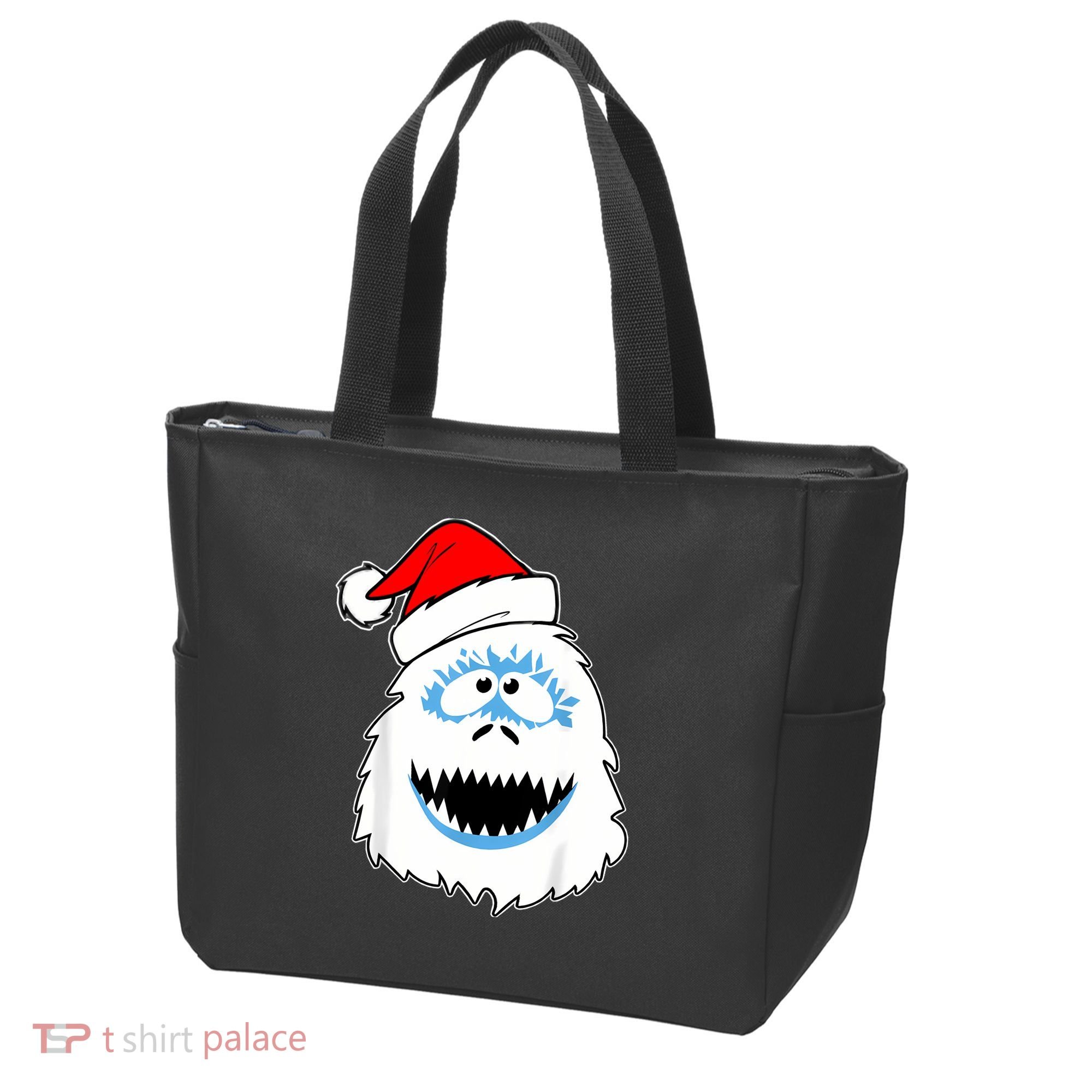 Funny Xmas Abominable Snowman Bigfoot Yeti Retro Christmas Tote Bag