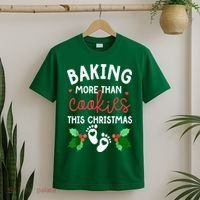 Funny Xmas Baking More Than Cookies This Christmas Mother To Be Women Gift T-Shirt thumb 2