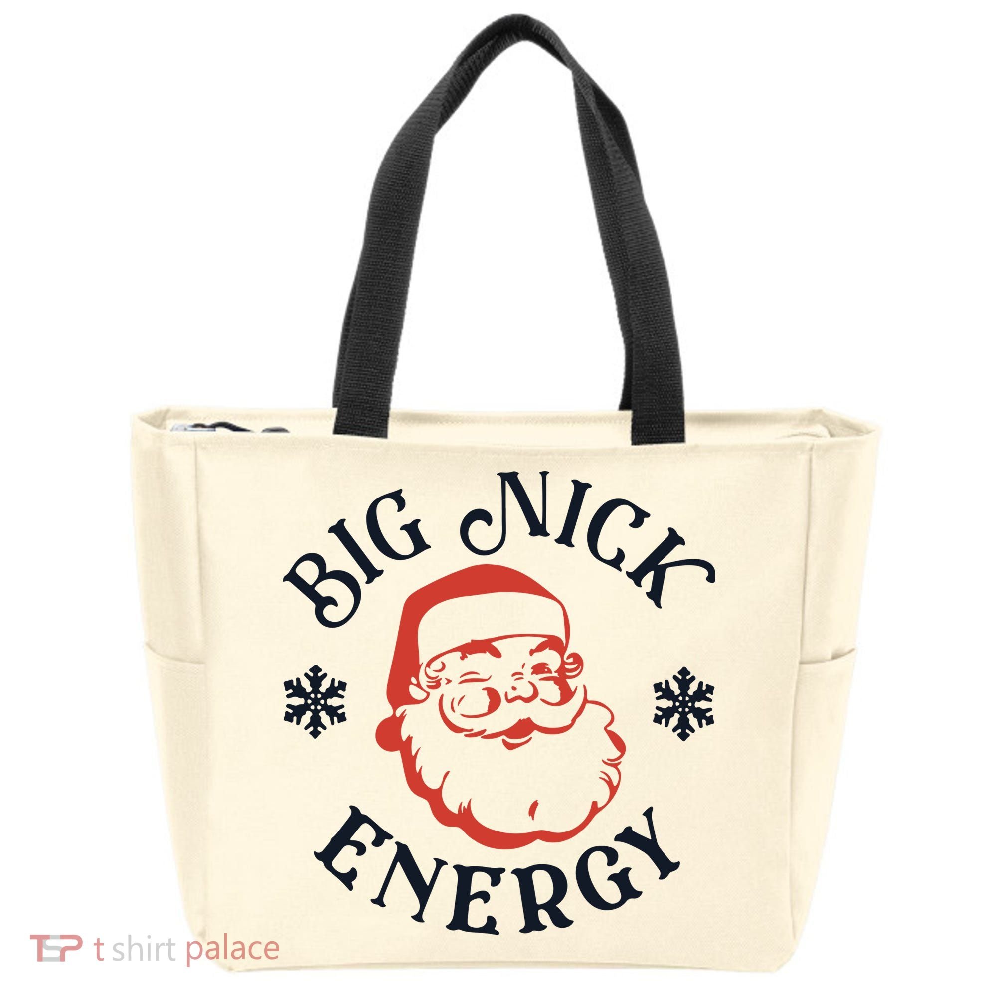 Funny Xmas Big Nick Energy Christmas Santa Claus Tote Bag
