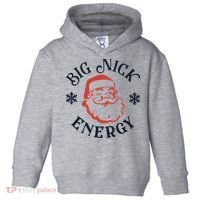 Funny Xmas Big Nick Energy Christmas Santa Claus Toddler Hoodie thumb 0