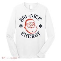 Funny Xmas Big Nick Energy Christmas Santa Claus Long Sleeve Shirt thumb 0