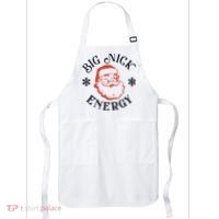 Funny Xmas Big Nick Energy Christmas Santa Claus Apron thumb 0