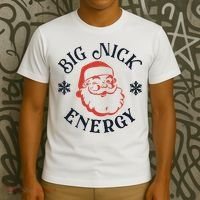 Funny Xmas Big Nick Energy Christmas Santa Claus T-Shirt thumb 3