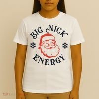 Funny Xmas Big Nick Energy Christmas Santa Claus T-Shirt thumb 4
