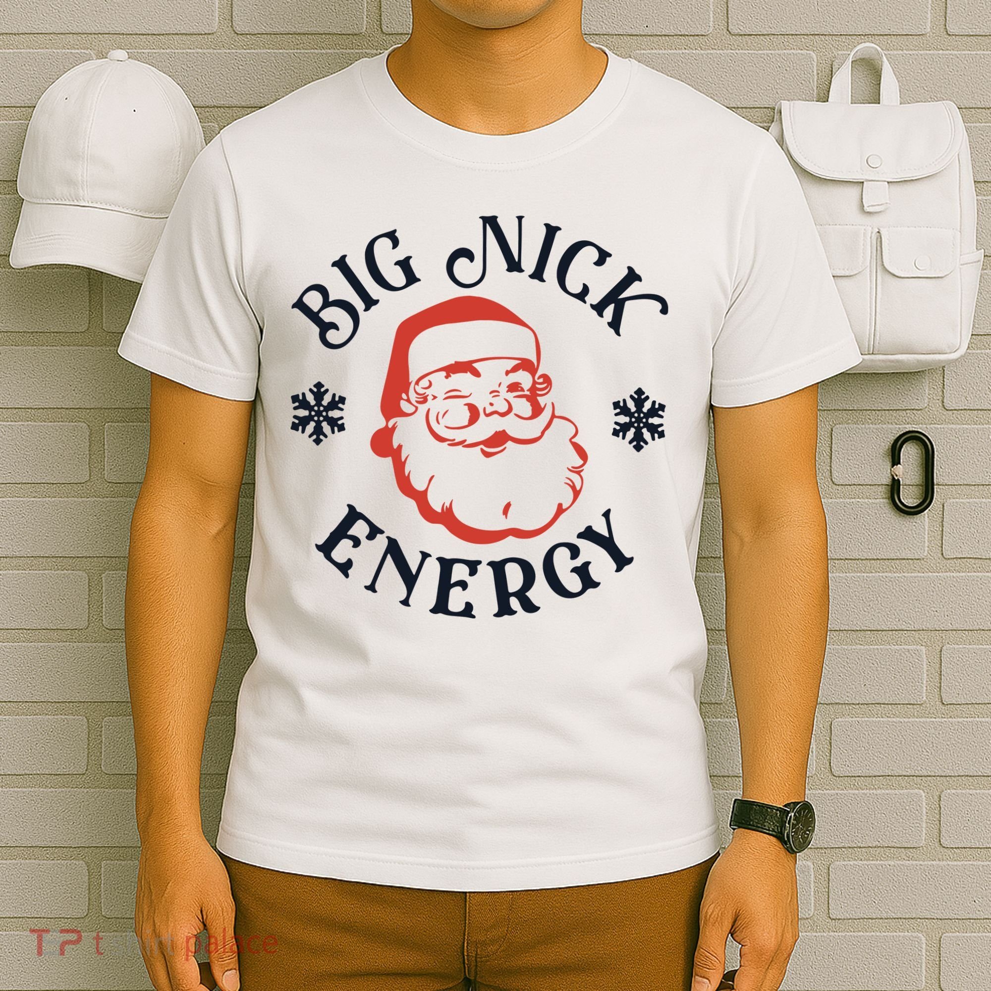 Funny Xmas Big Nick Energy Christmas Santa Claus T-Shirt
