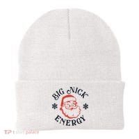 Funny Xmas Big Nick Energy Christmas Santa Claus Beanie thumb 0