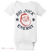 Funny Xmas Big Nick Energy Christmas Santa Claus Baby Bodysuit thumb 0