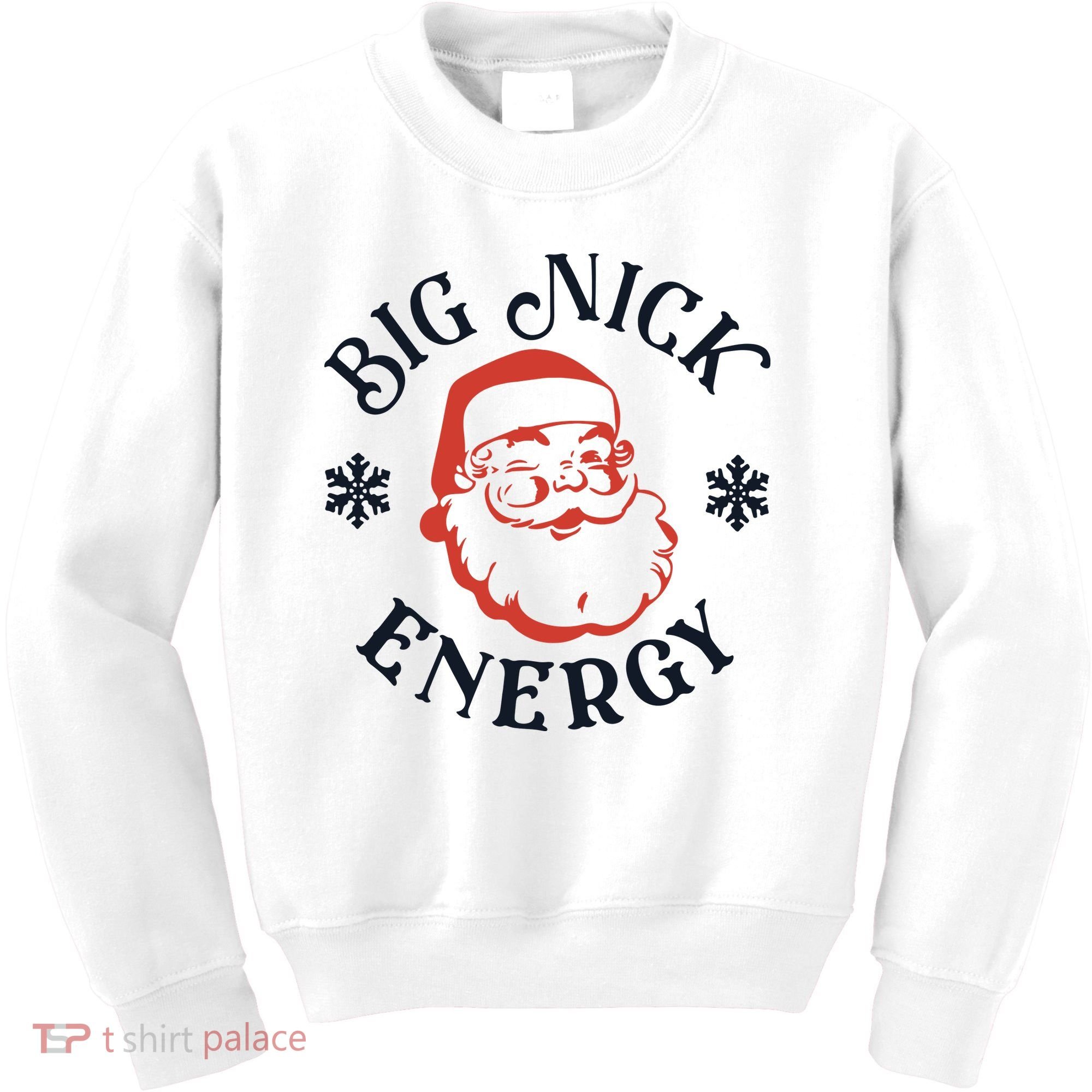 Funny Xmas Big Nick Energy Christmas Santa Claus Kids Sweatshirt