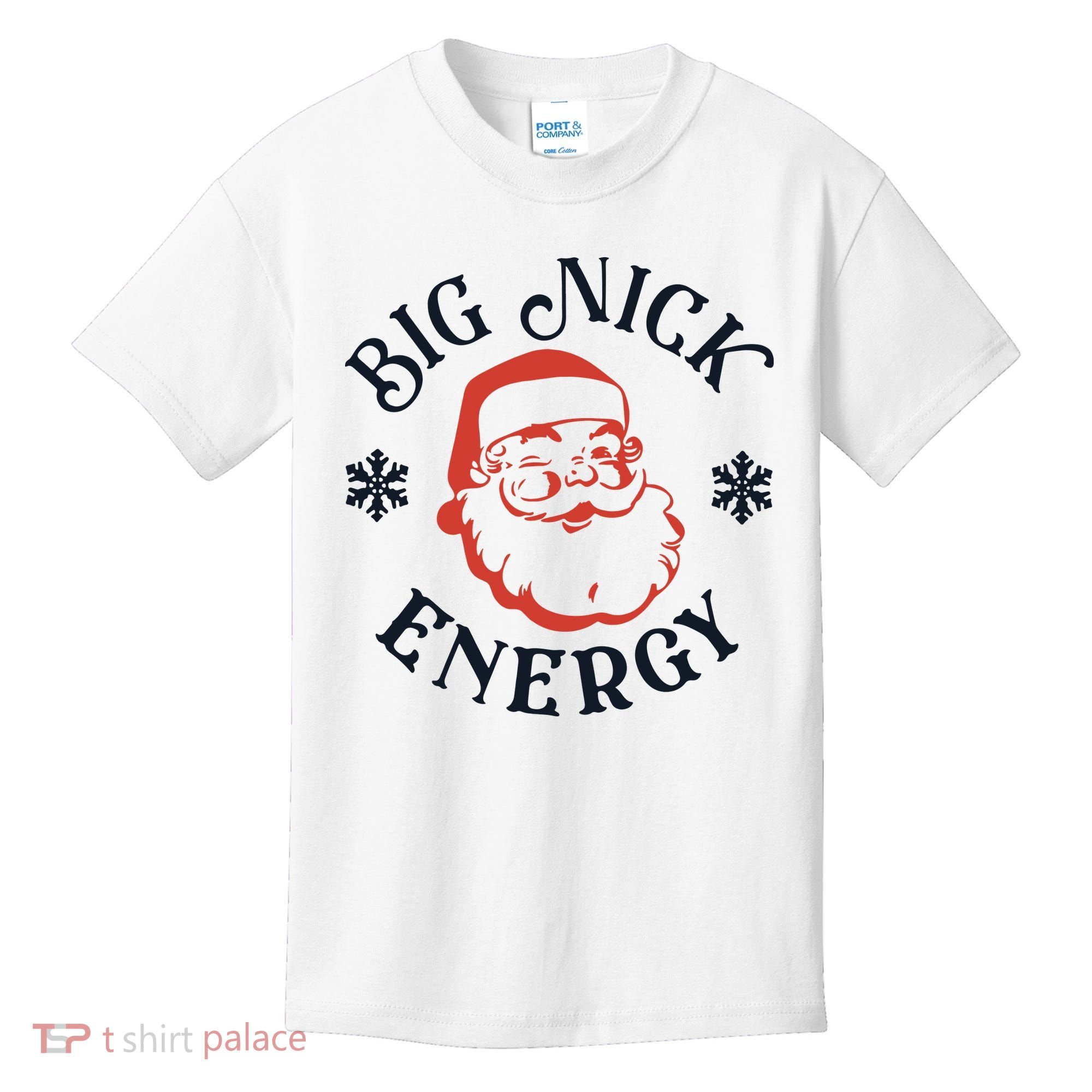 Funny Xmas Big Nick Energy Christmas Santa Claus Kids T-Shirt