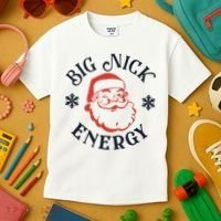 Funny Xmas Big Nick Energy Christmas Santa Claus Kids T-Shirt thumb 3