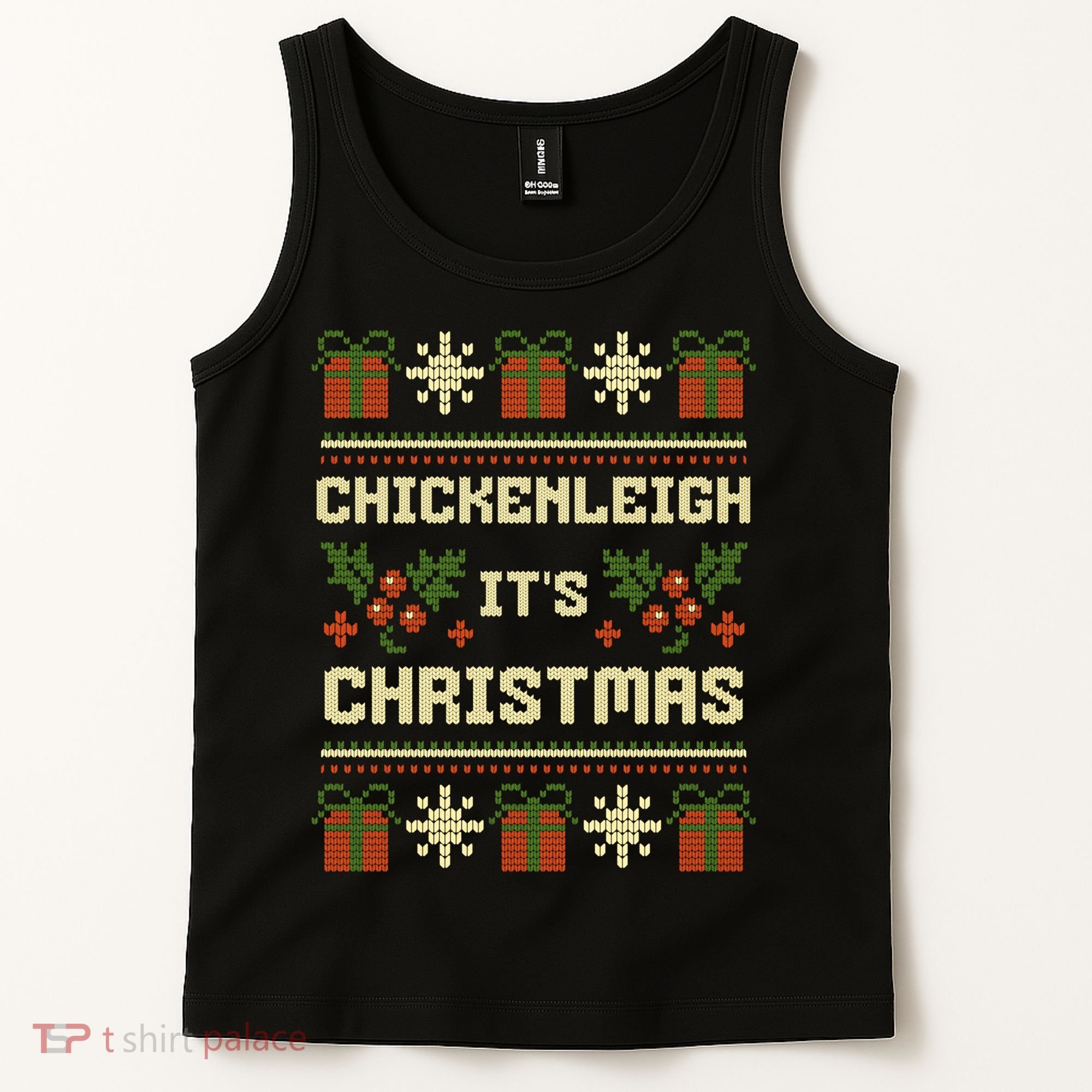 Funny Xmas Chickenleigh Its Sweater Ugly Christmas Gift Tank Top