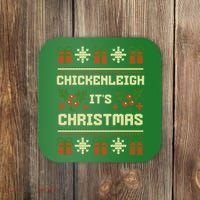 Funny Xmas Chickenleigh Its Sweater Ugly Christmas Gift Coaster thumb 0