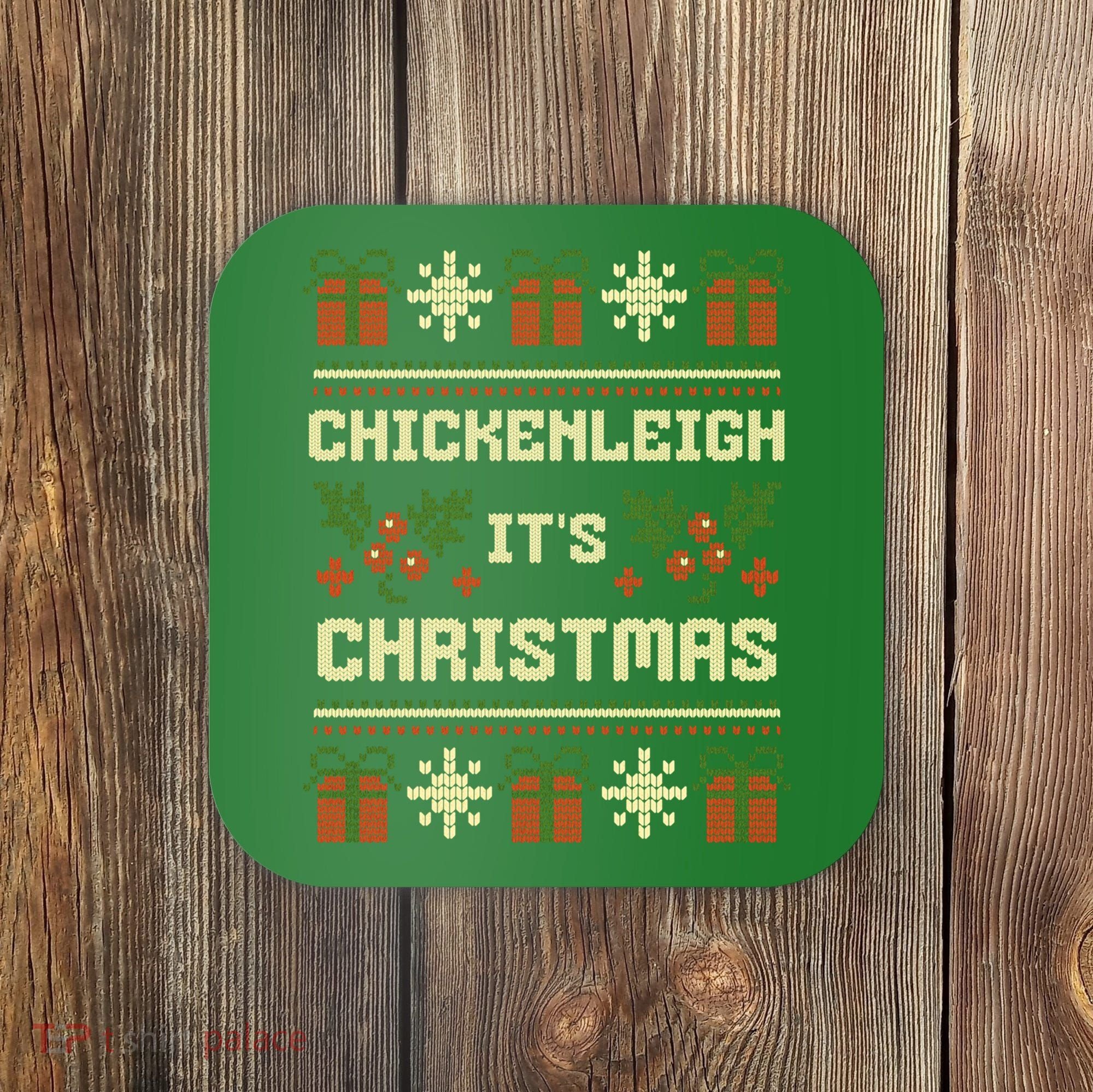 Funny Xmas Chickenleigh Its Sweater Ugly Christmas Gift Coaster