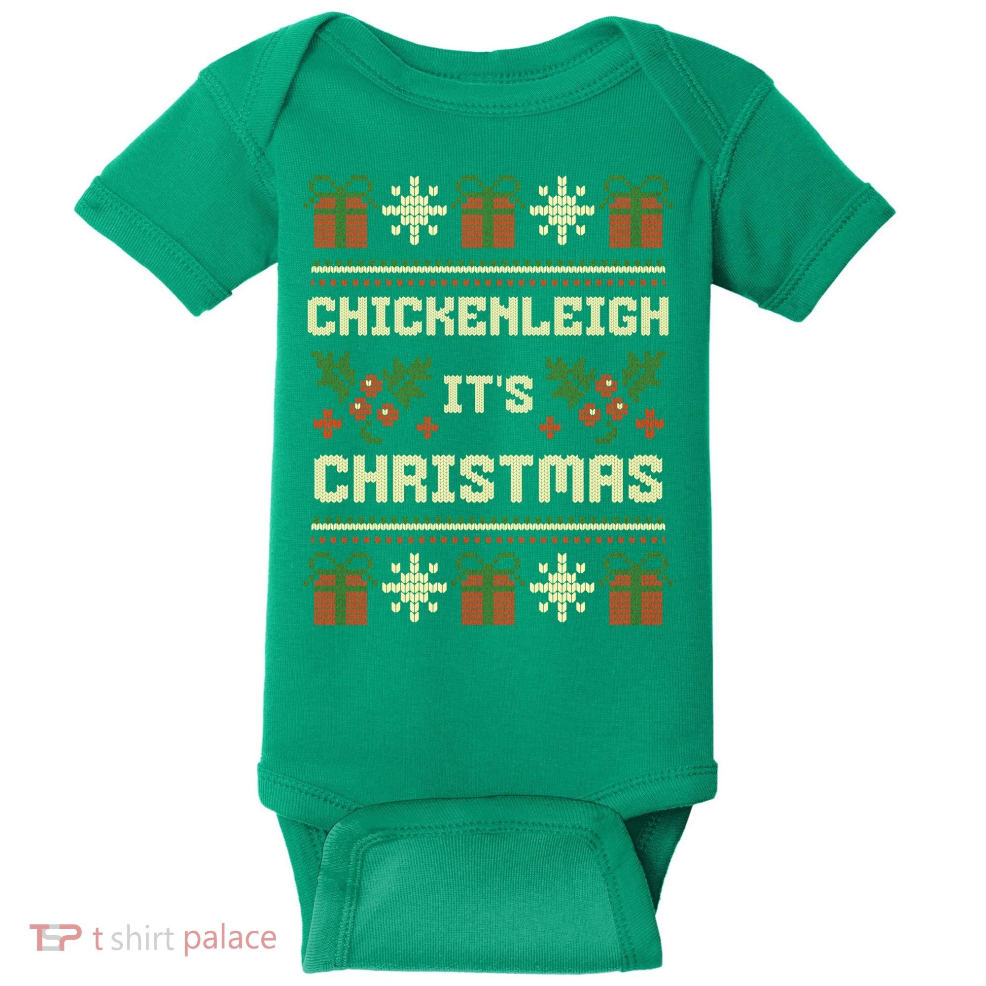Funny Xmas Chickenleigh Its Sweater Ugly Christmas Gift Baby Bodysuit