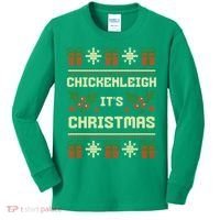 Funny Xmas Chickenleigh Its Sweater Ugly Christmas Gift Kids Long Sleeve Shirt thumb 0