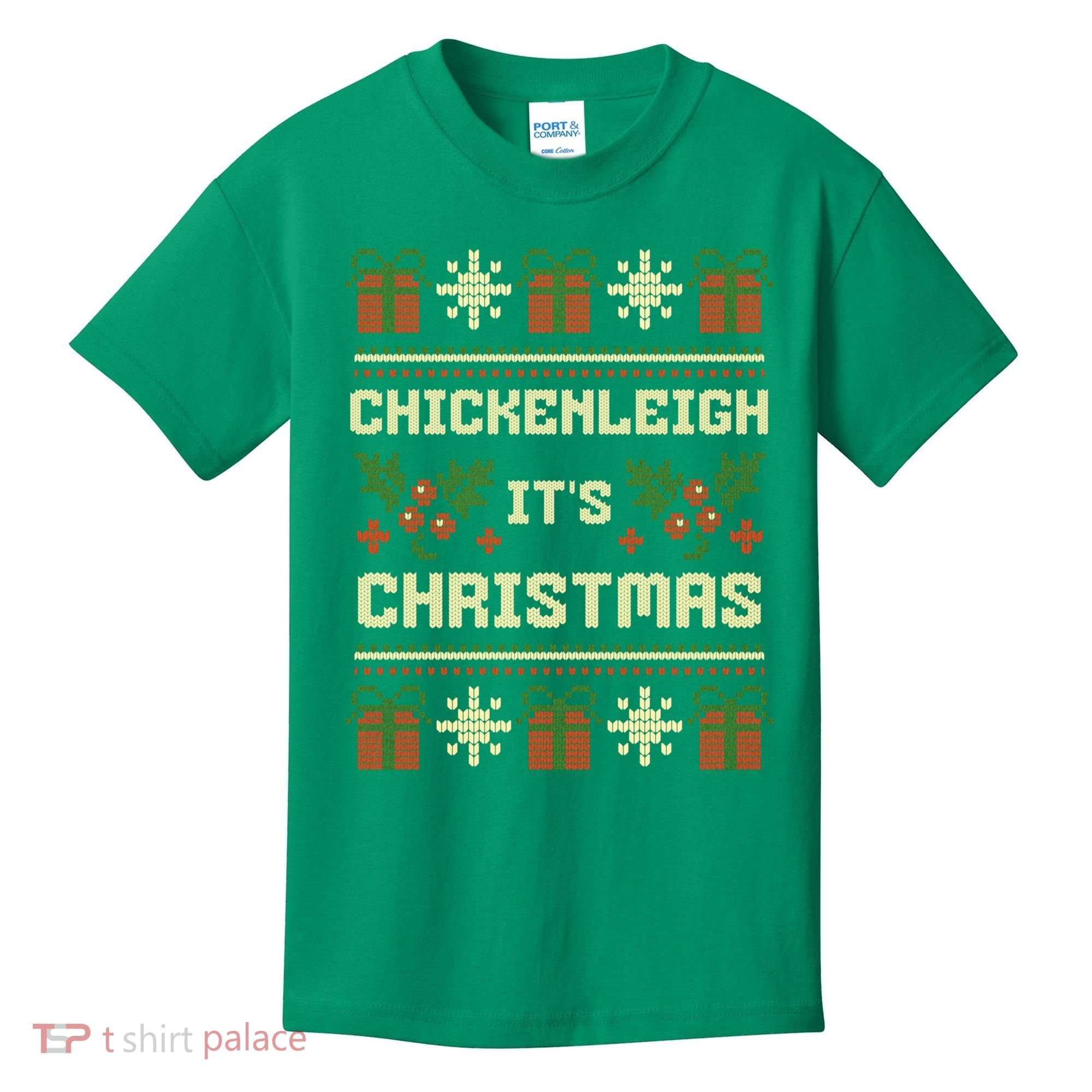 Funny Xmas Chickenleigh Its Sweater Ugly Christmas Gift Kids T-Shirt