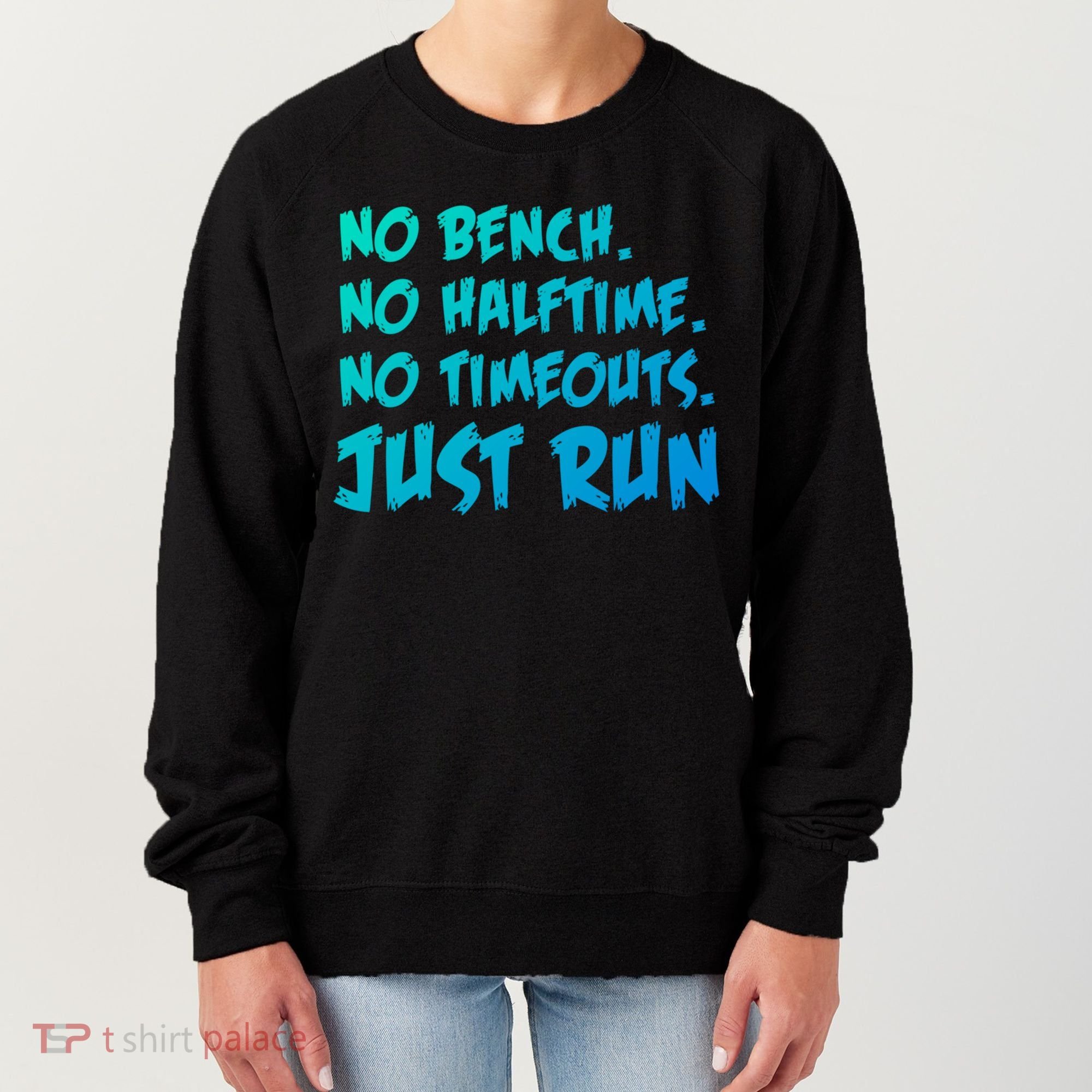 Funny Xc Cross Country Running Gift No Bench No Halftime Gift Women's Sweatshirt