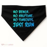 Funny Xc Cross Country Running Gift No Bench No Halftime Gift USA-Made Doggie Bandana thumb 0