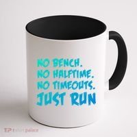 Funny Xc Cross Country Running Gift No Bench No Halftime Gift Coffee Mug thumb 1