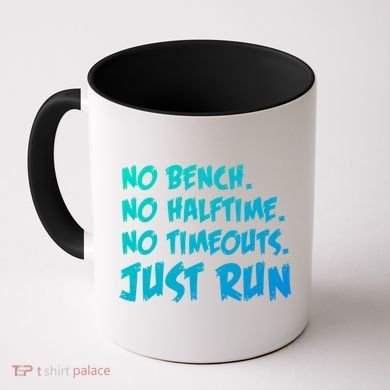 Funny Xc Cross Country Running Gift No Bench No Halftime Gift Coffee Mug