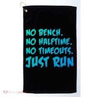 Funny Xc Cross Country Running Gift No Bench No Halftime Gift Golf Towel thumb 0