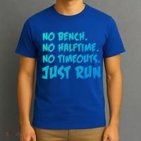 Funny Xc Cross Country Running Gift No Bench No Halftime Gift T-Shirt thumb 3