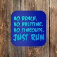 Funny Xc Cross Country Running Gift No Bench No Halftime Gift Coaster thumb 0