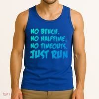 Funny Xc Cross Country Running Gift No Bench No Halftime Gift Tank Top thumb 3