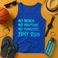 Funny Xc Cross Country Running Gift No Bench No Halftime Gift Tank Top thumb 4