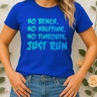 Funny Xc Cross Country Running Gift No Bench No Halftime Gift Women's T-Shirt thumb 2