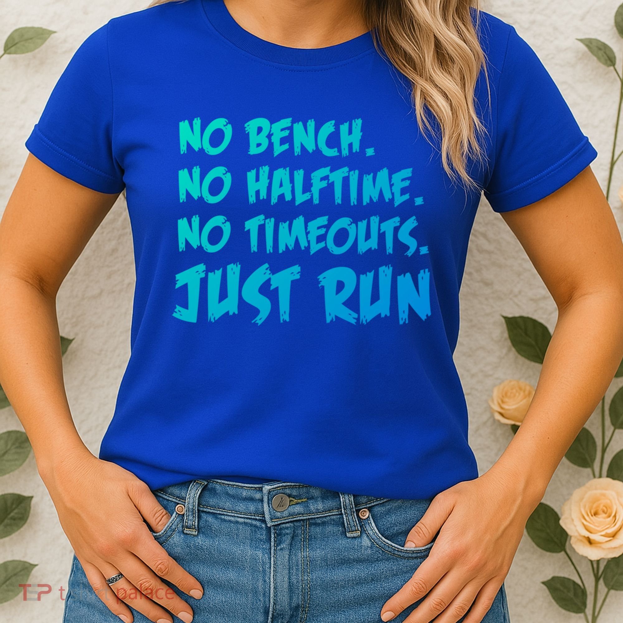Funny Xc Cross Country Running Gift No Bench No Halftime Gift Women's T-Shirt