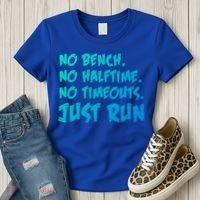 Funny Xc Cross Country Running Gift No Bench No Halftime Gift Women's T-Shirt thumb 3