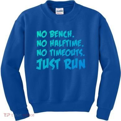 Funny Xc Cross Country Running Gift No Bench No Halftime Gift Kids Sweatshirt