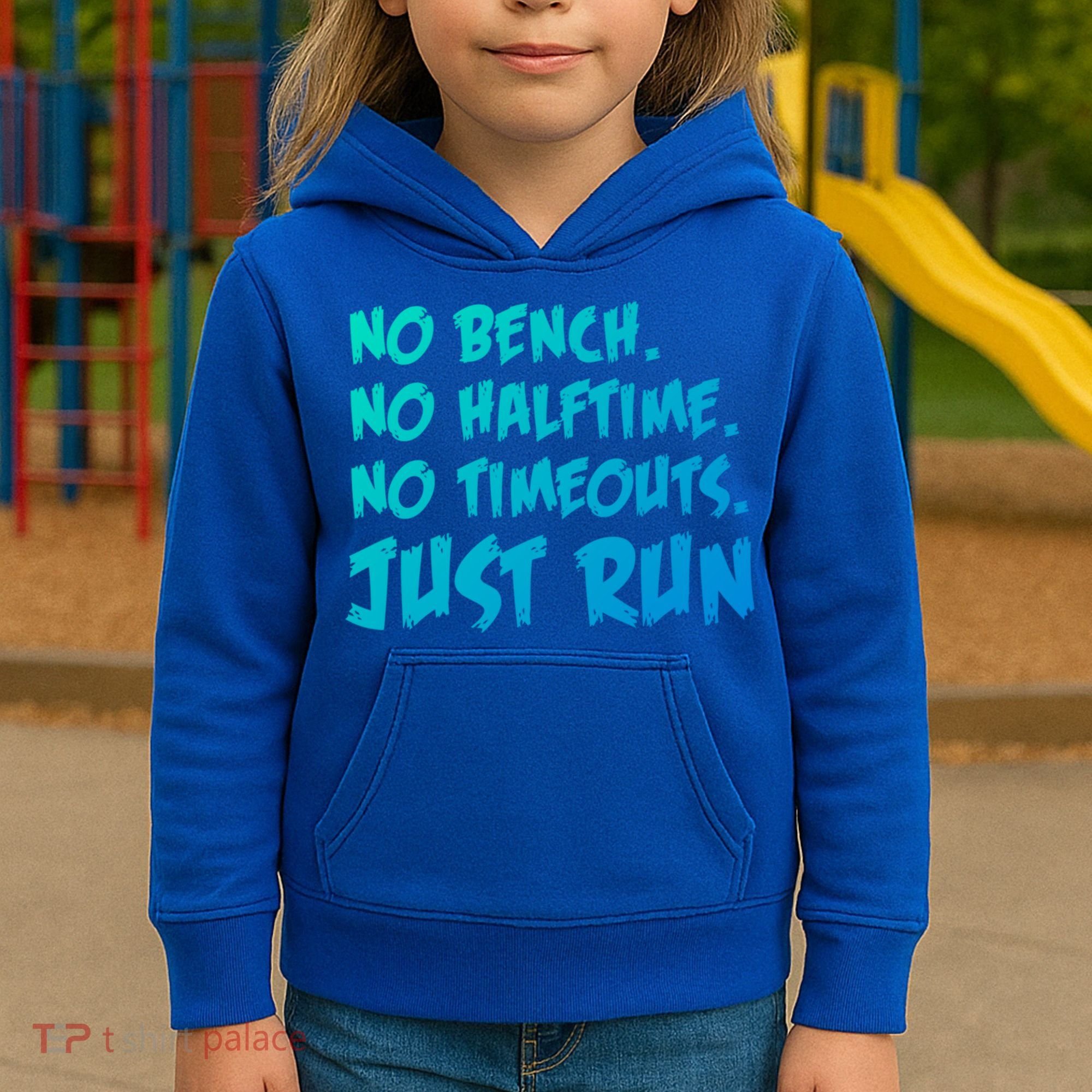 Funny Xc Cross Country Running Gift No Bench No Halftime Gift Kids Hoodie