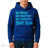 Funny Xc Cross Country Running Gift No Bench No Halftime Gift Kids Hoodie thumb 4