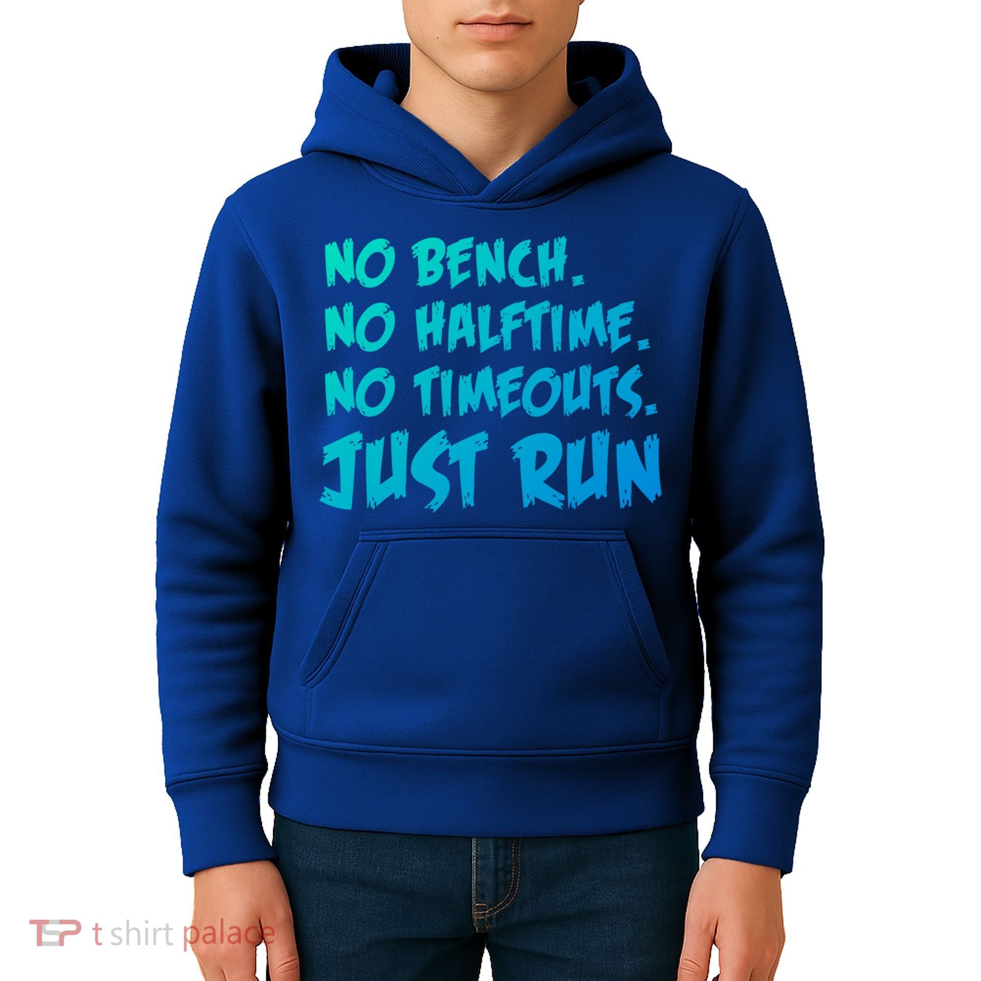 Funny Xc Cross Country Running Gift No Bench No Halftime Gift Kids Hoodie